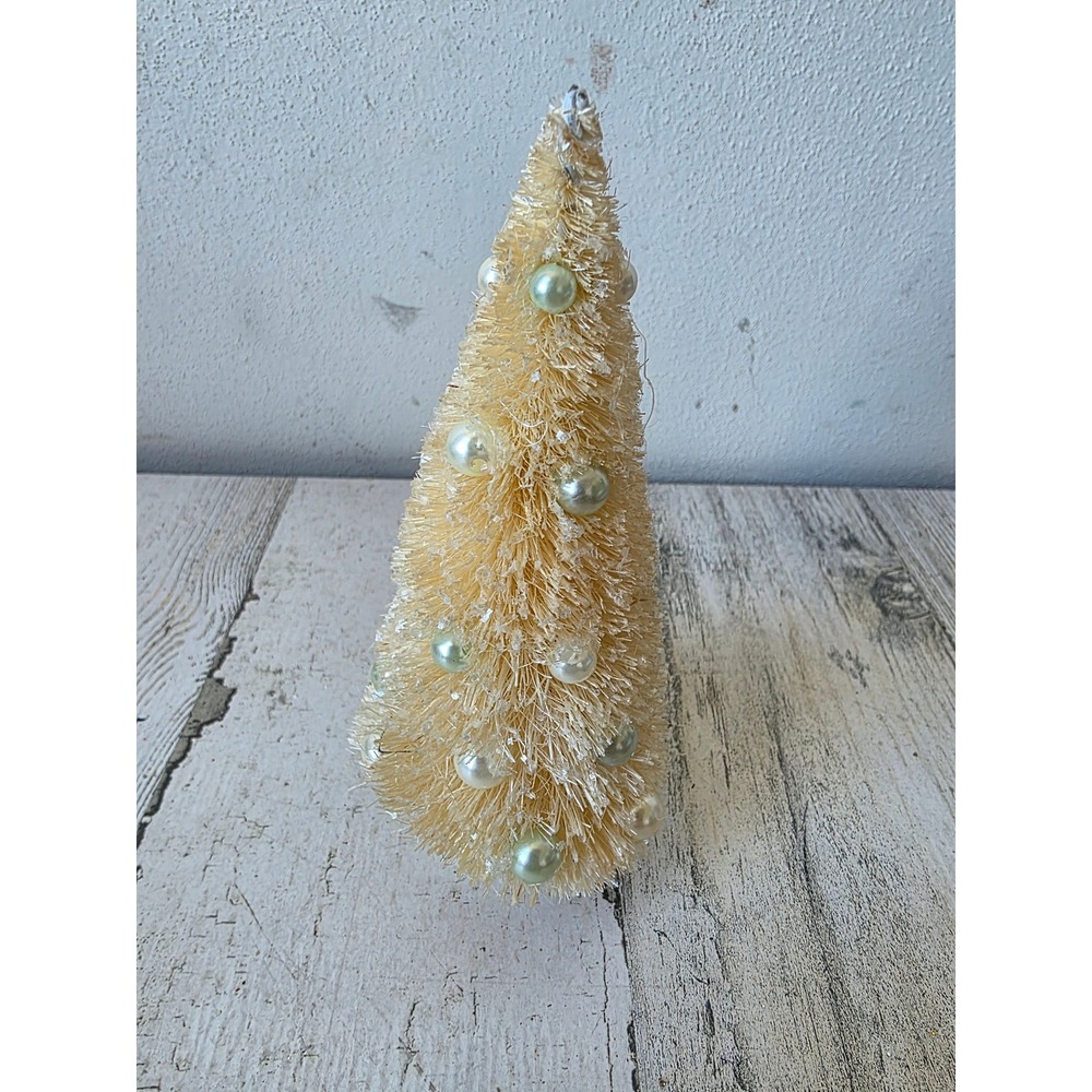 Victoria seasons Cannon falls 6" beaded bristle brush bottle tree Xmas decor